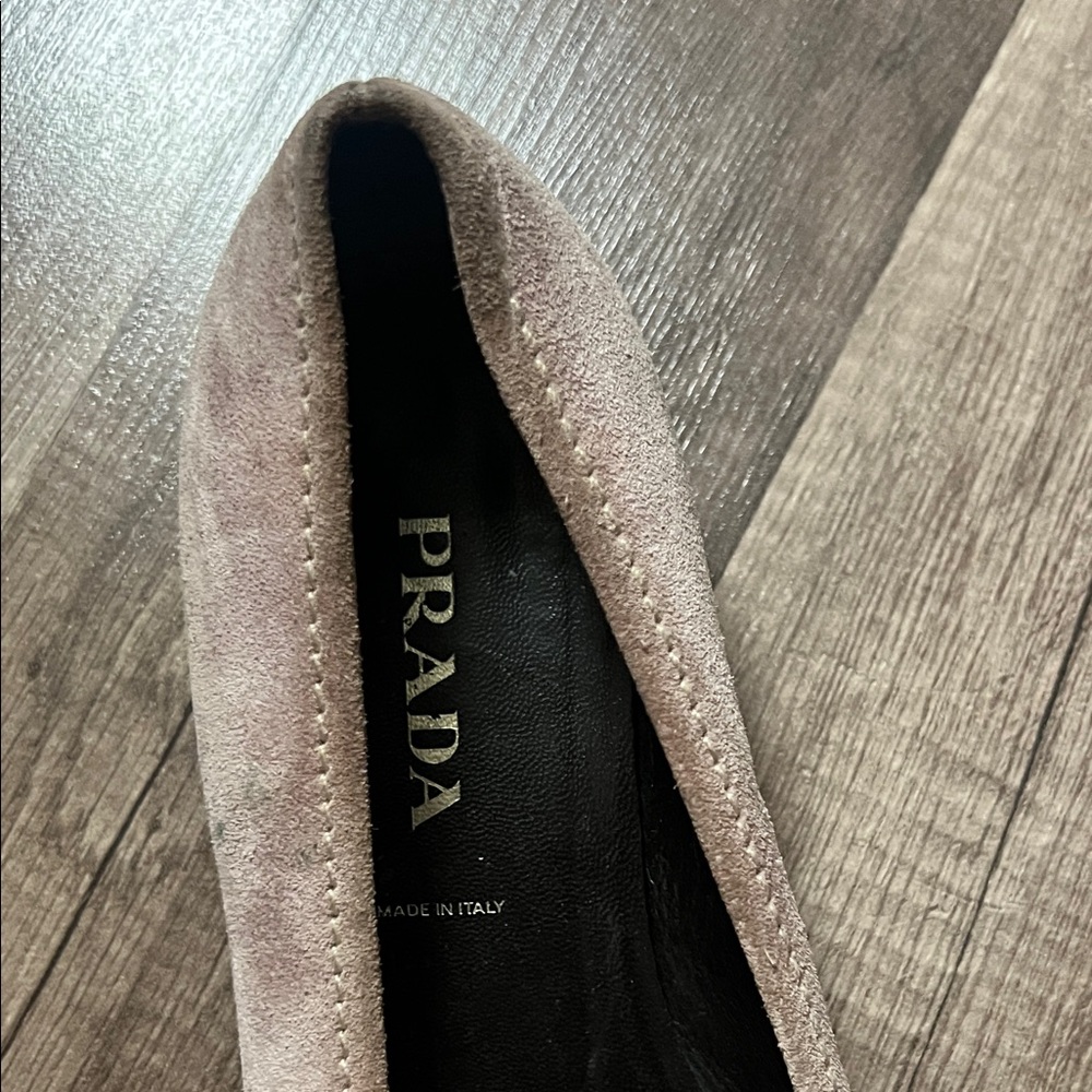 Prada Women's Beige Suede Loafers pre loved - Picture 3 of 7